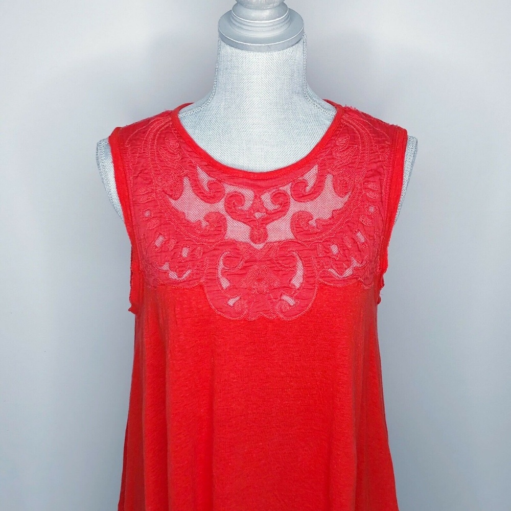 Free People Top Tank Meant to Be Red Size XS (Z14) - Picture 4 of 8